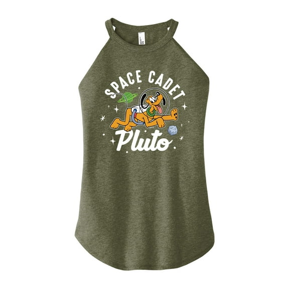 Mickey & Friends - Space Cadet Pluto - Juniors High Neck Tank Top