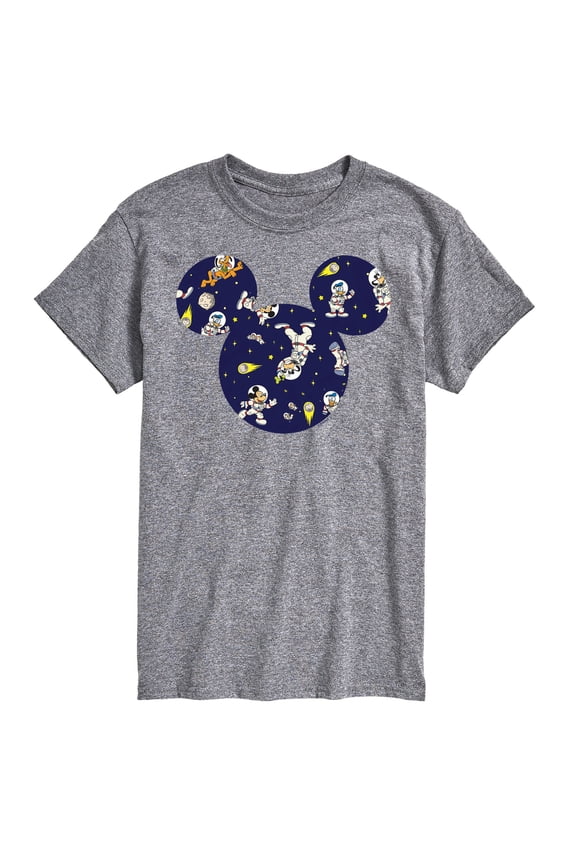 Mickey & Friends - Space Pattern - Men's Short Sleeve Graphic T-Shirt