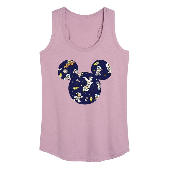 Mickey & Friends - Space Pattern - Women's Racerback Tank Top