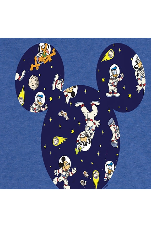 Mickey & Friends - Space Pattern - Women's Short Sleeve Graphic T-Shirt