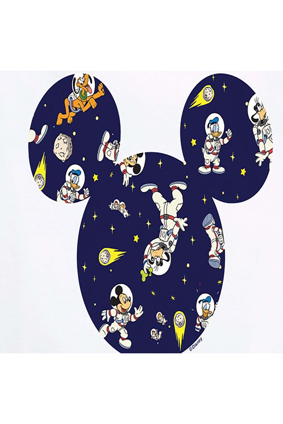Mickey & Friends - Space Pattern - Women's Short Sleeve Graphic T-Shirt