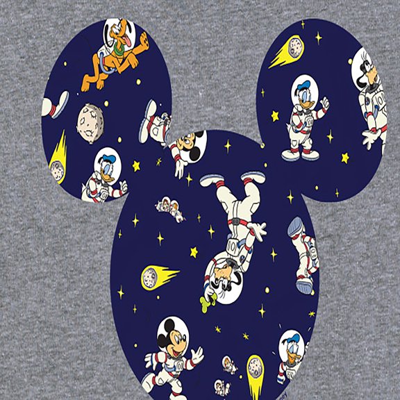 Mickey & Friends - Space Pattern - Women's Short Sleeve Graphic T-Shirt