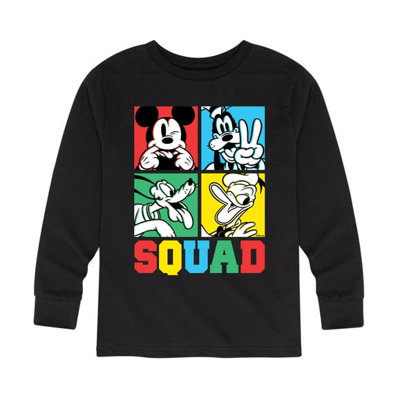 Mickey & Friends - Squad Grid - Youth Long Sleeve Graphic T-Shirt