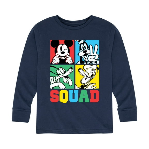 Mickey & Friends - Squad Grid - Youth Long Sleeve Graphic T-Shirt