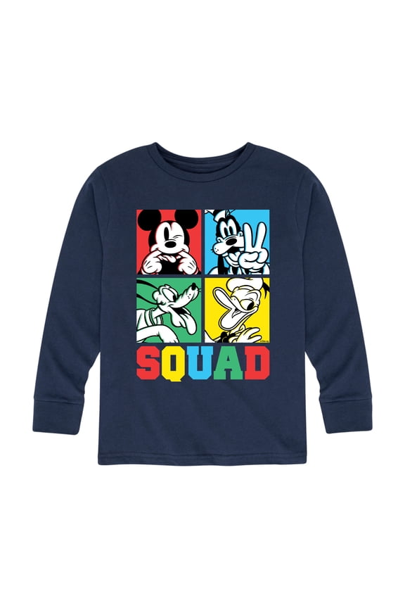- Squad Grid Long Sleeve Graphic T-Shirt