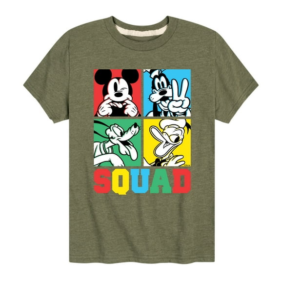 Mickey & Friends - Squad Grid - Youth Short Sleeve Graphic T-Shirt
