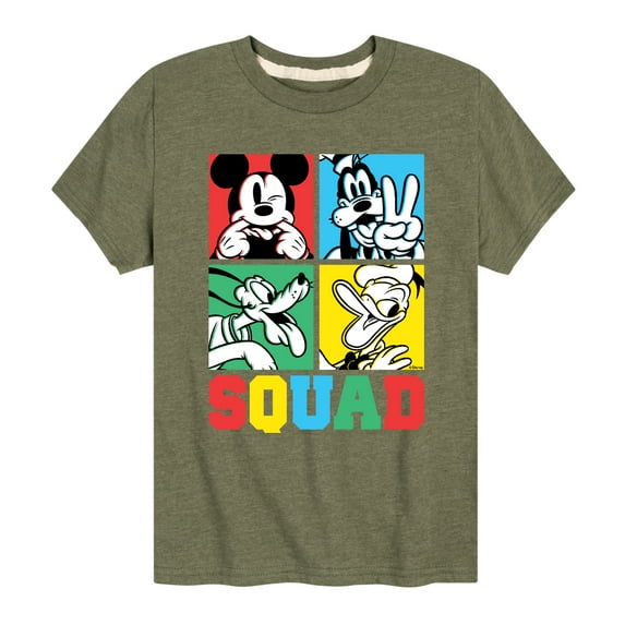 Mickey & Friends - Squad Grid - Youth Short Sleeve Graphic T-Shirt