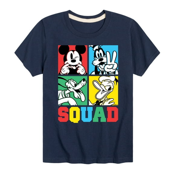 Mickey & Friends - Squad Grid - Youth Short Sleeve Graphic T-Shirt