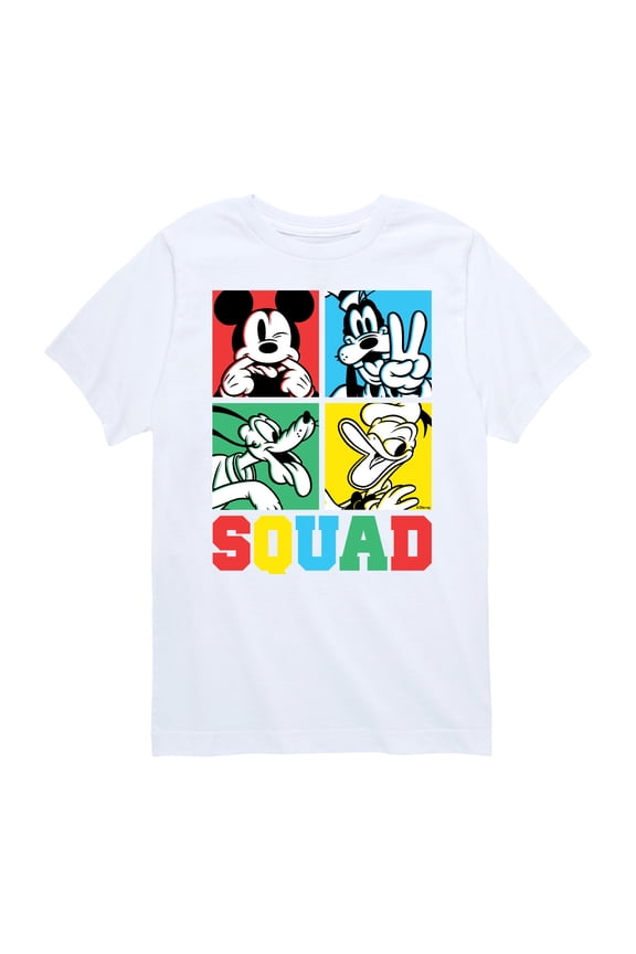 Mickey & Friends - Squad Grid - Youth Short Sleeve Graphic T-Shirt