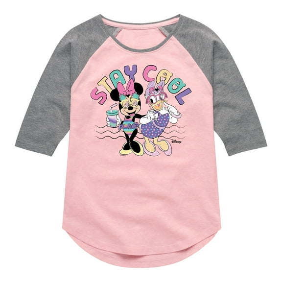 Mickey & Friends - Stay Cool - Toddler And Youth Girls Raglan Graphic T-Shirt
