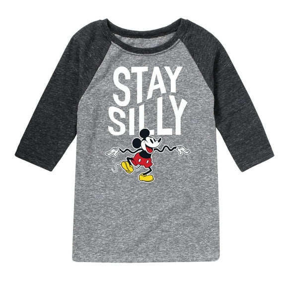 Mickey & Friends - Stay Silly - Toddler And Youth Raglan Graphic T-Shirt