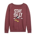 thumbnail image 1 of Mickey & Friends - Stay Silly - Women's Lightweight French Terry Long Sleeve Shirt, 1 of 5
