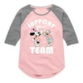 thumbnail image 1 of Mickey & Friends - Support Your Team - Toddler And Youth Girls Raglan Graphic T-Shirt, 1 of 5