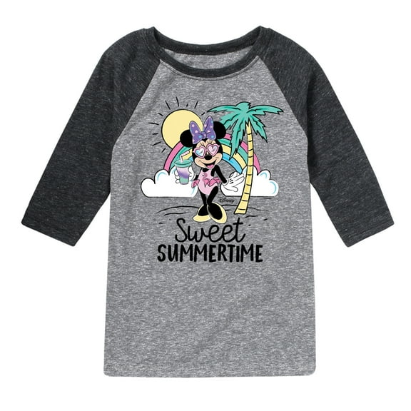 Mickey & Friends -Sweet Summertime - Toddler And Youth Raglan Graphic T-Shirt