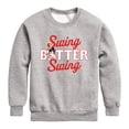 thumbnail image 1 of Mickey & Friends - Swing Batter Swing - Toddler And Youth Crewneck Fleece Sweatshirt, 1 of 5