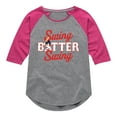 thumbnail image 1 of Mickey & Friends - Swing Batter Swing - Toddler And Youth Girls Raglan Graphic T-Shirt, 1 of 4