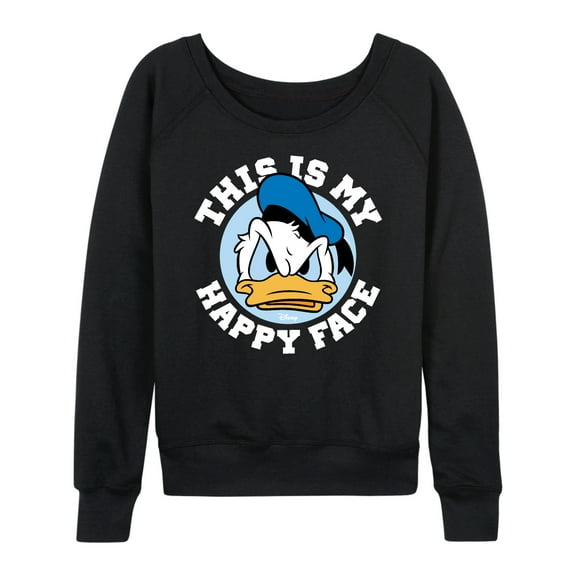 Mickey & Friends - This Is My Happy Face - Women's Lightweight French Terry Long Sleeve Shirt