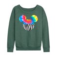 thumbnail image 1 of Mickey & Friends - Tie Dye Zebra Fill Mickey - Women's Lightweight French Terry Long Sleeve Shirt, 1 of 5