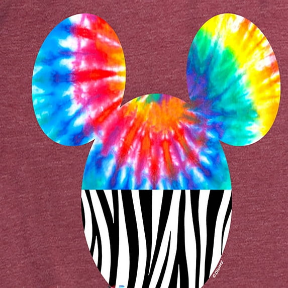 Mickey & Friends - Tie Dye Zebra Print Mickey - Women's Short Sleeve Graphic T-Shirt