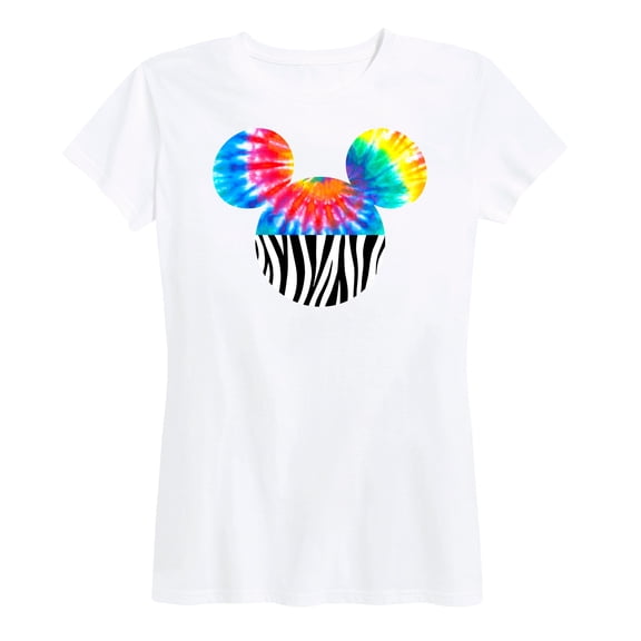 Mickey & Friends - Tie Dye Zebra Print Mickey - Women's Short Sleeve Graphic T-Shirt