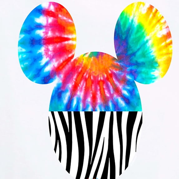 Mickey & Friends - Tie Dye Zebra Print Mickey - Women's Short Sleeve Graphic T-Shirt