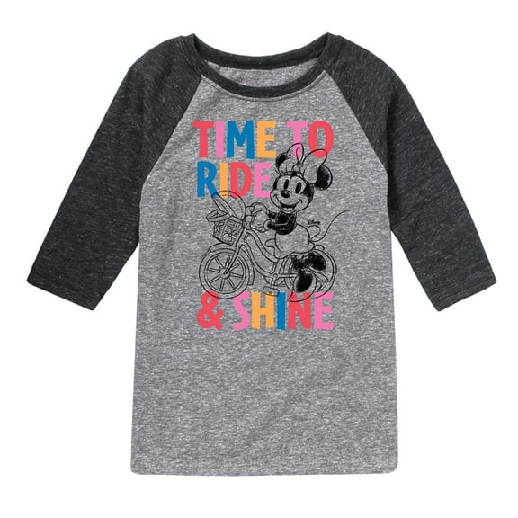 Mickey & Friends - Time 2 Ride and Shine - Toddler And Youth Raglan Graphic T-Shirt
