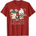 thumbnail image 1 of Mickey & Friends 'Tis The Season Christmas Holiday Drink DTG Print Unisex T-Shirt,Cardinal Red Color,Size M, 1 of 5
