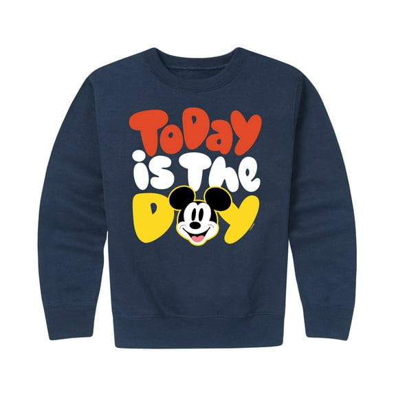 Mickey & Friends - Today Is The Day - Toddler And Youth Crewneck Fleece Sweatshirt