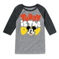 thumbnail image 1 of Mickey & Friends - Today Is The Day - Toddler And Youth Raglan Graphic T-Shirt, 1 of 4