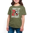 thumbnail image 1 of Mickey & Friends - Today's My 2nd Birthday  - Toddler And Youth Short Sleeve Graphic T-Shirt, 1 of 1