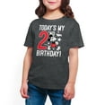 thumbnail image 1 of Mickey & Friends - Today's My 2nd Birthday  - Toddler And Youth Short Sleeve Graphic T-Shirt, 1 of 1