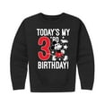 thumbnail image 1 of Mickey & Friends - Today's My 3rd Birthday - Toddler And Youth Crewneck Fleece Sweatshirt, 1 of 5