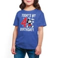 thumbnail image 1 of Mickey & Friends - Today's My 4th Birthday  - Toddler And Youth Short Sleeve Graphic T-Shirt, 1 of 1