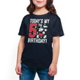 thumbnail image 1 of Mickey & Friends - Today's My 5th Birthday  - Toddler And Youth Short Sleeve Graphic T-Shirt, 1 of 1