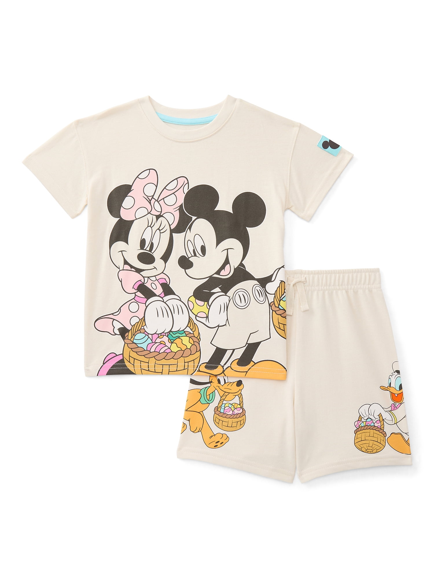 Mickey and Friends Toddler Easter Graphic Tee and Shorts Set, 2-Piece, Sizes 12M-5T