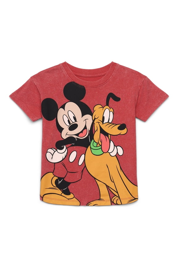 Mickey Mouse Toddler Graphic Crewneck Tee with Short Sleeves, Sizes 12M-5T