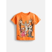 Mickey & Friends Halloween Toddler Boys Graphic Tee with Short Sleeves, Sizes 12M-5T