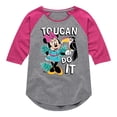 thumbnail image 1 of Mickey & Friends - Toucan Do it - Toddler And Youth Girls Raglan Graphic T-Shirt, 1 of 5
