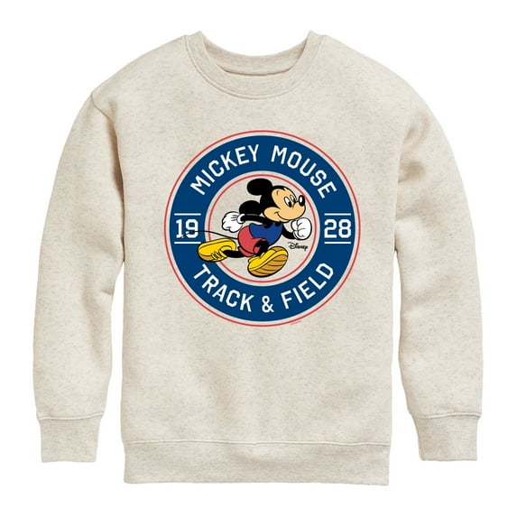Disney - Mickey & Friends - Track & Field - Runner Mickey - Toddler And Youth Crewneck Fleece Sweatshirt
