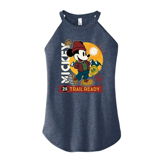 Mickey & Friends - Trail Ready - Juniors High Neck Tank Top