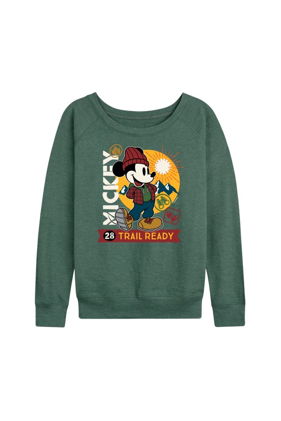 Mickey & Friends - Trail Ready - Women's Lightweight French Terry Long Sleeve Shirt