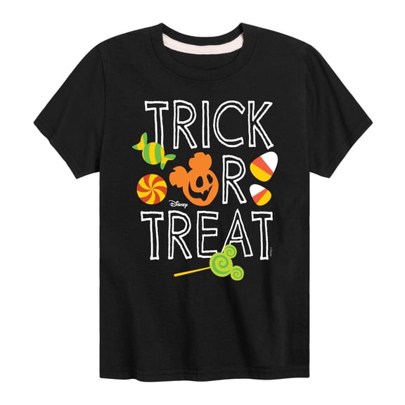 Mickey & Friends - Trick Or Treat Candy Art - Toddler And Youth Short Sleeve Graphic T-Shirt