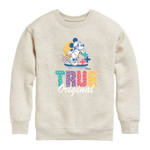 Disney - Mickey & Friends - True Original - Skater Mickey - Toddler And Youth Long Sleeve Graphic T-Shirt