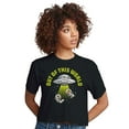 thumbnail image 1 of Mickey & Friends - Ufo Out Of This World - Juniors Cropped Cotton Blend T-Shirt, 1 of 5