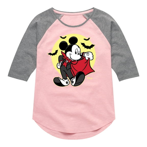Mickey & Friends - Vampire Mickey - Toddler And Youth Girls Raglan Graphic T-Shirt