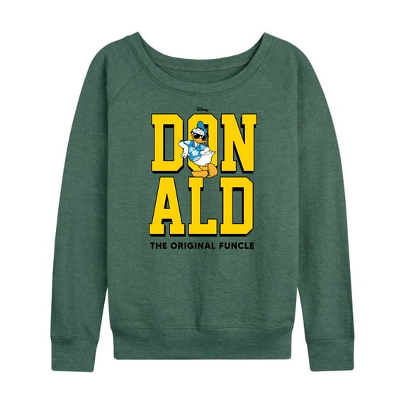 Mickey & Friends - Vintage Donald Duck Art - Women's Lightweight French Terry Long Sleeve Shirt