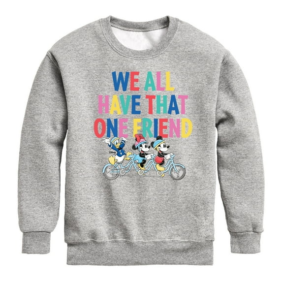 Mickey & Friends - We All Have That One Friend - Toddler And Youth Crewneck Fleece Sweatshirt