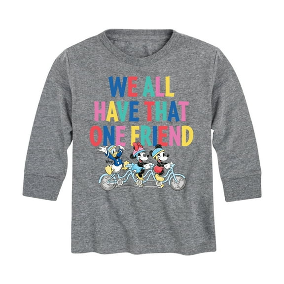 Mickey & Friends - We All Have That One Friend - Toddler And Youth Long Sleeve Graphic T-Shirt
