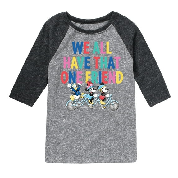 Mickey & Friends - We All Have That One Friend - Toddler And Youth Raglan Graphic T-Shirt