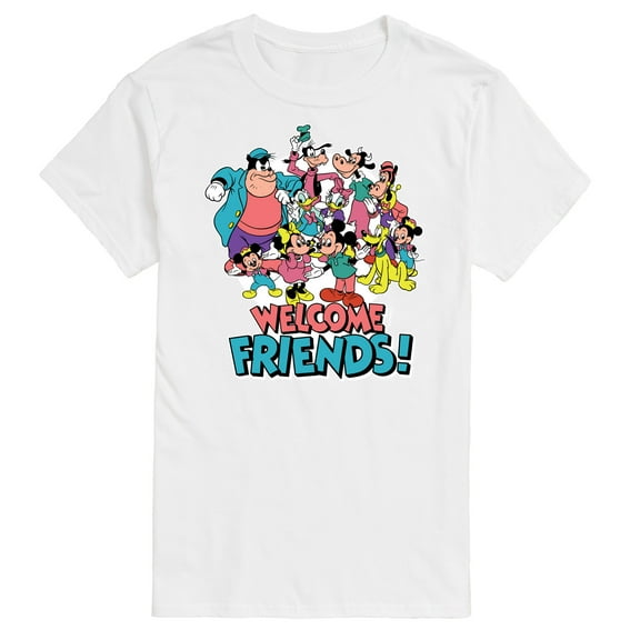 Mickey & Friends - Welcome Friends - Men's Short Sleeve Graphic T-Shirt